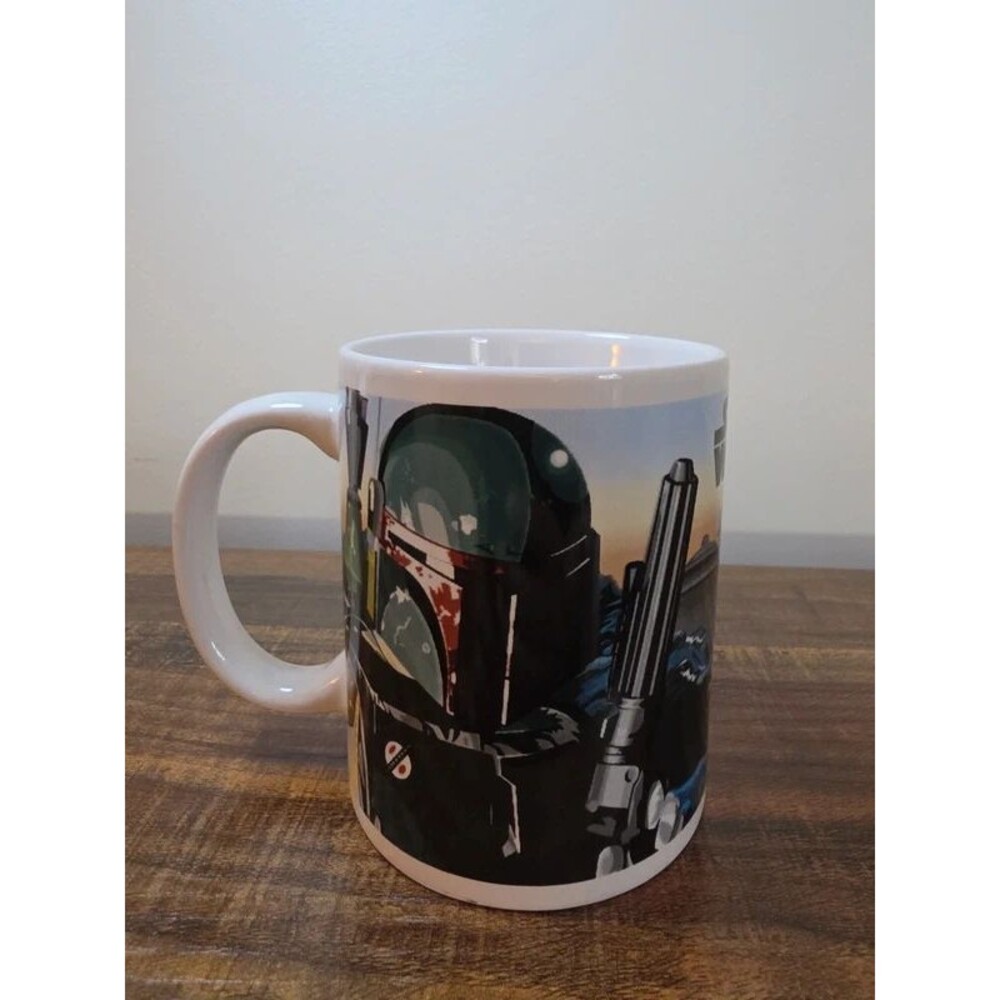 Star Wars coffee cup Bounty Hunters, Empire Strikes Back, Boba Fett, Greedo